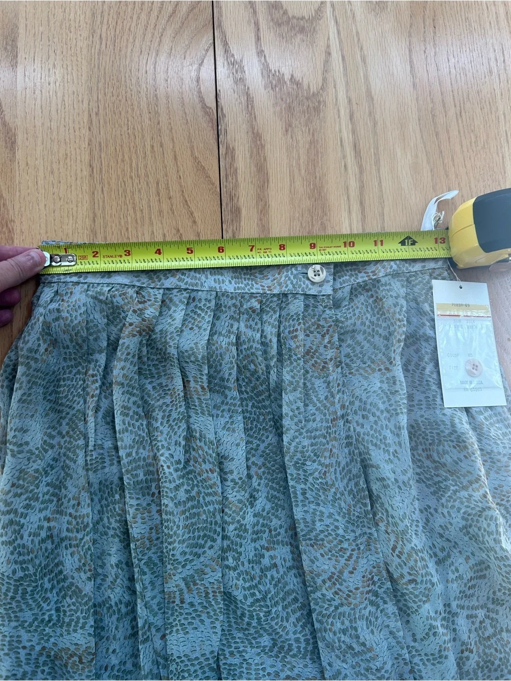 NWT Christian Aujard Size 6 Silk‎ Skirt Sheer Patterned Maxi Pleated Luxury